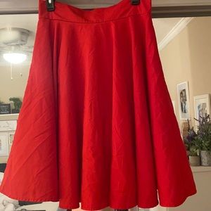 Red Aline Skirt w/pockets!